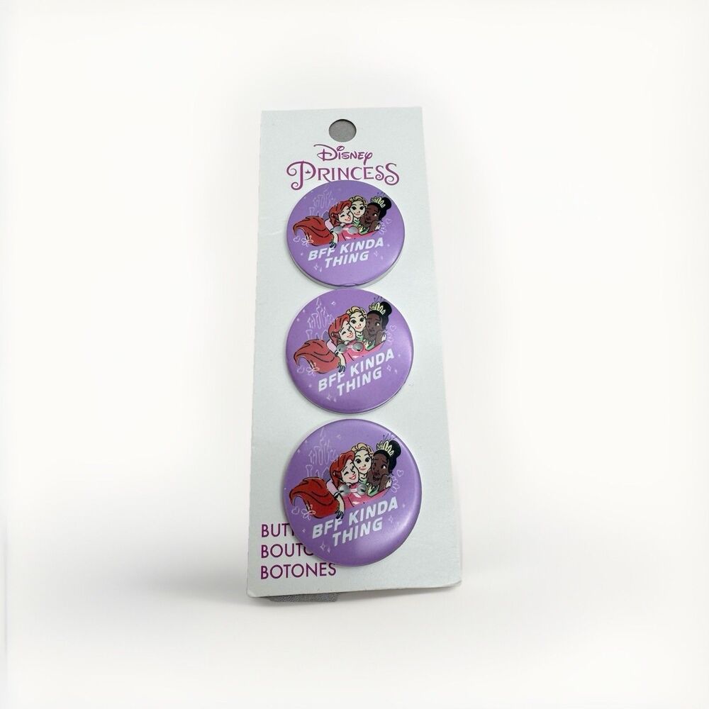 Disney Princess BFF Novelty Sewing Buttons 1 1/4 in Plastic Style 310003279